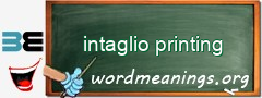 WordMeaning blackboard for intaglio printing